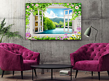 Obraz Výhľad z okna na jazero 1984